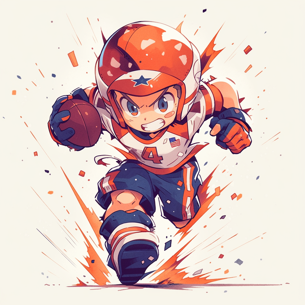 Playful American Football Boy Design