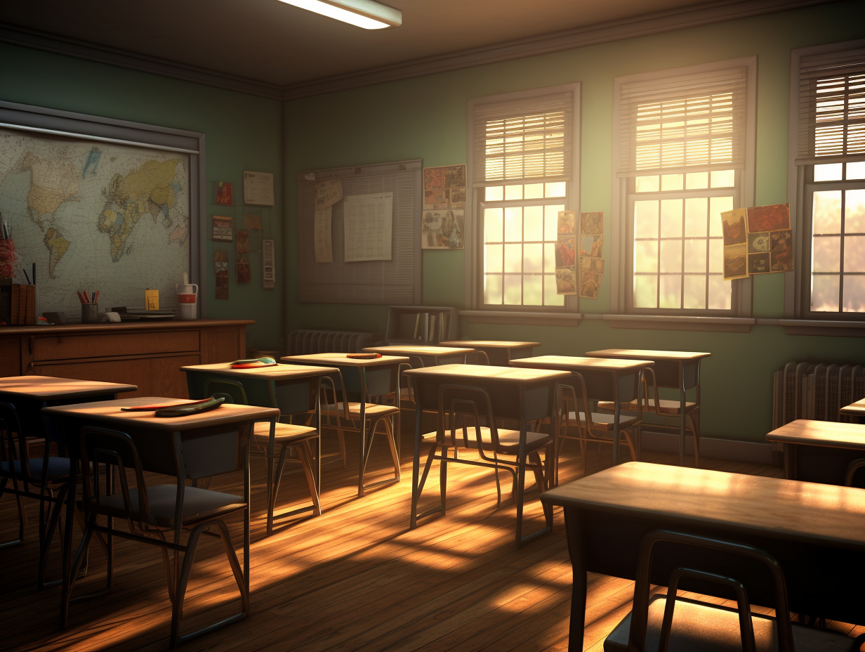 Luminous 3D Classroom Artwork