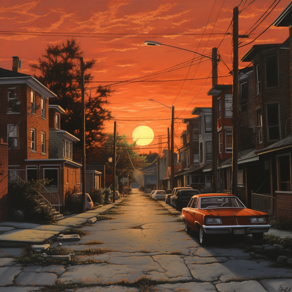 Sunset on an American Street