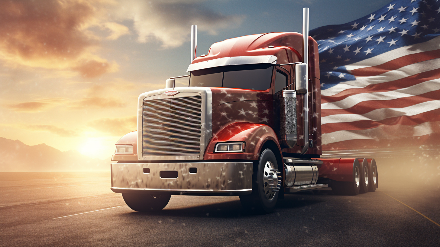 Realistic American Truck Picture