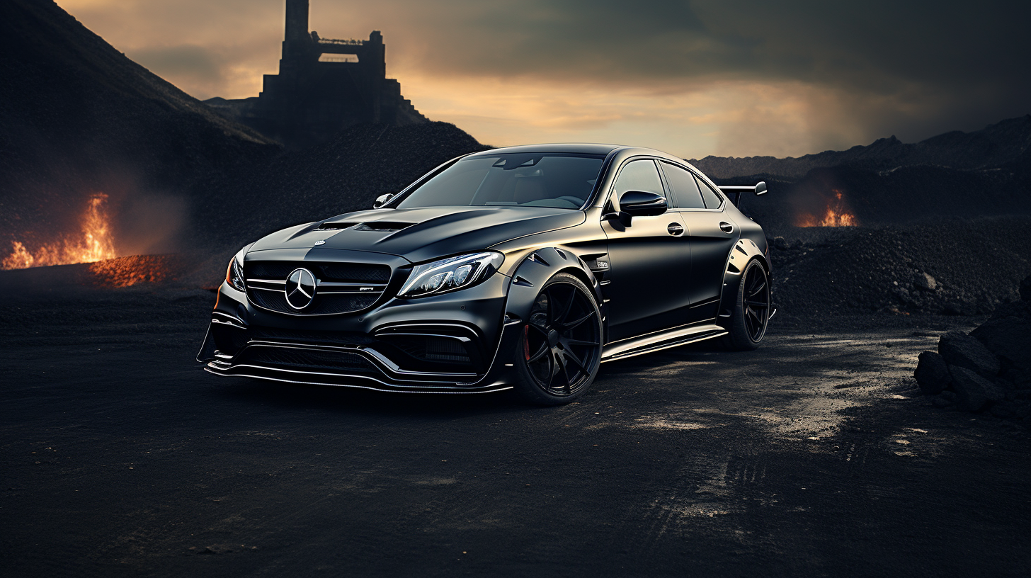 Stunning AMG C63 Batmobile in Metallic Black