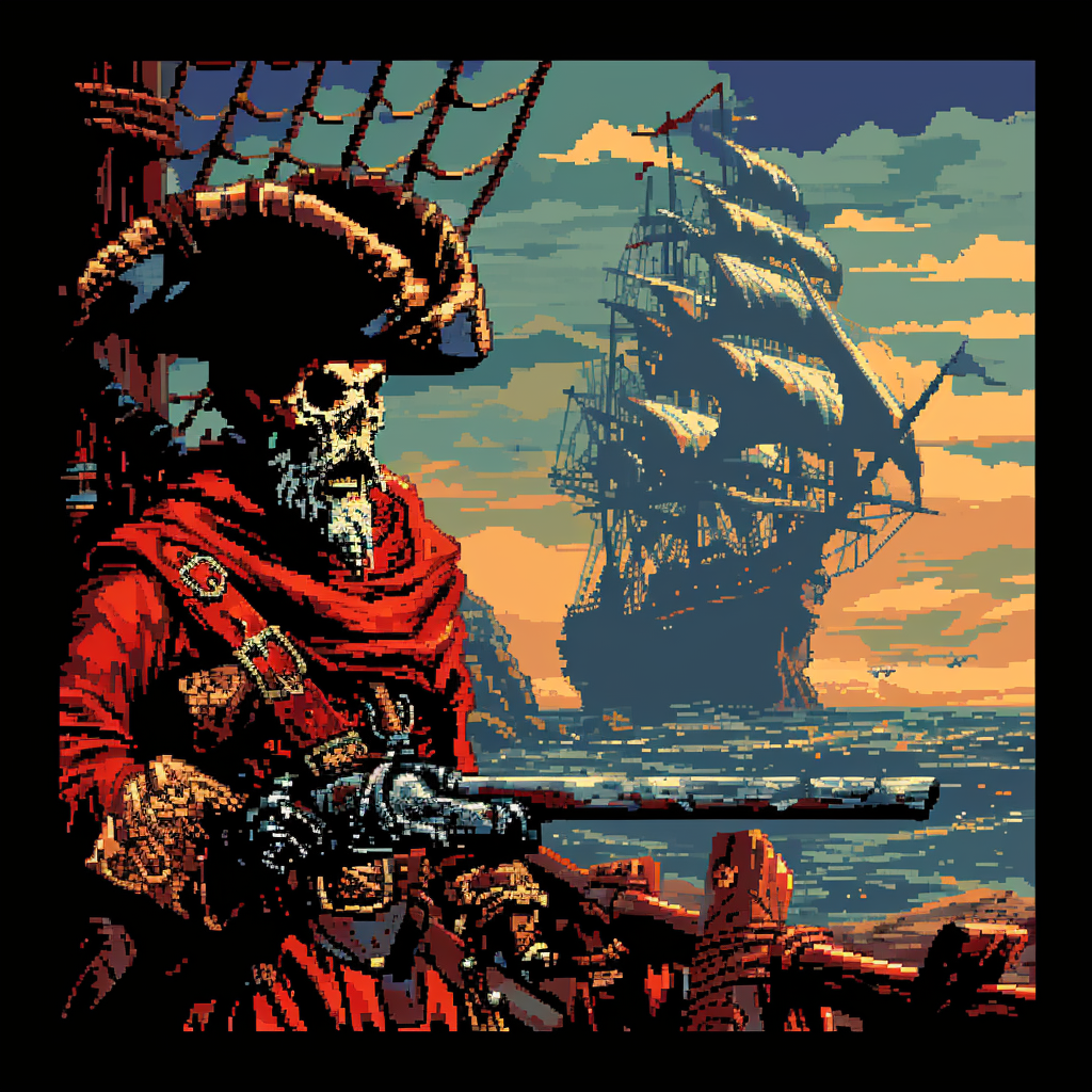 Exciting amiga game with pirate war adventures