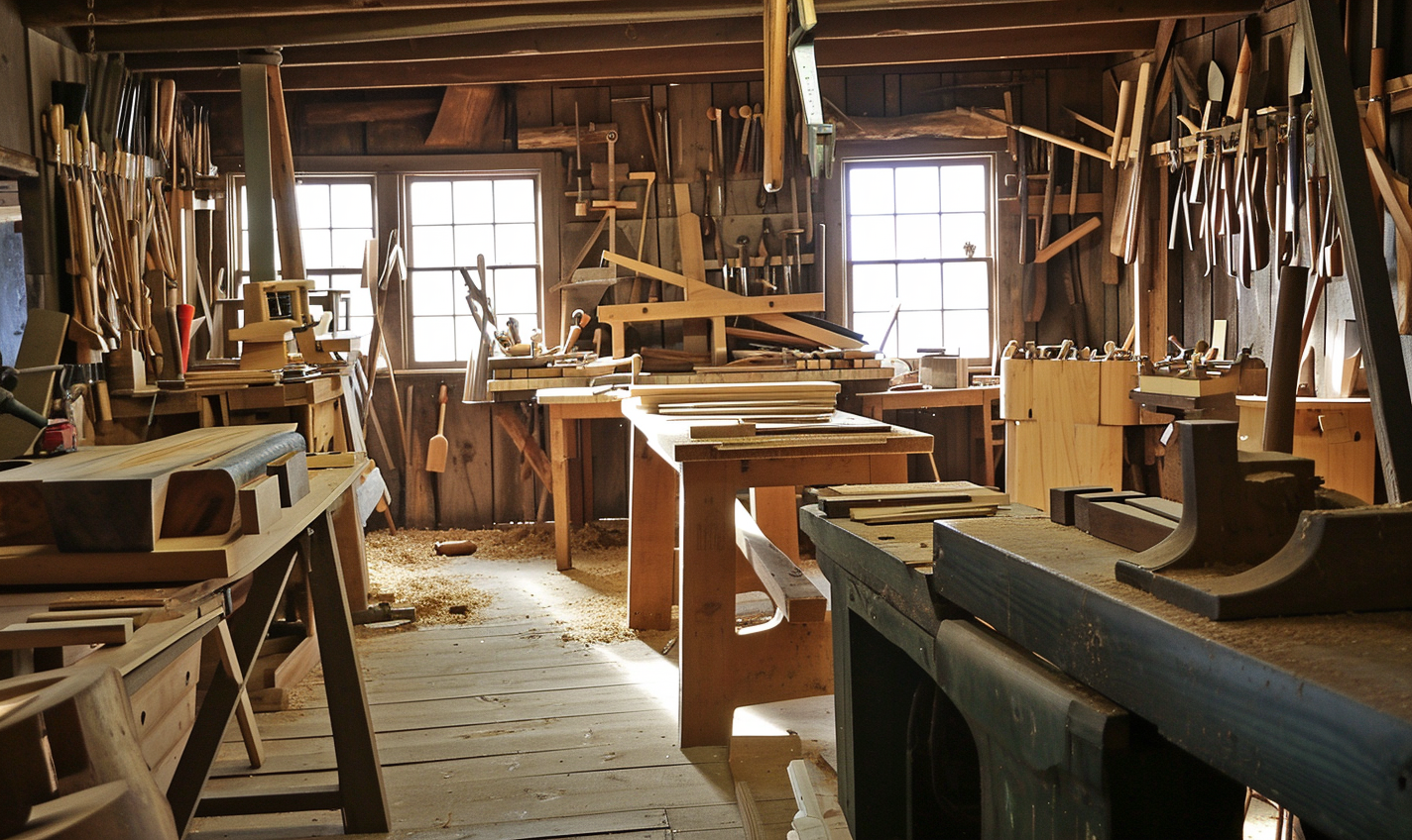 Traditional Amish Woodworking Shop