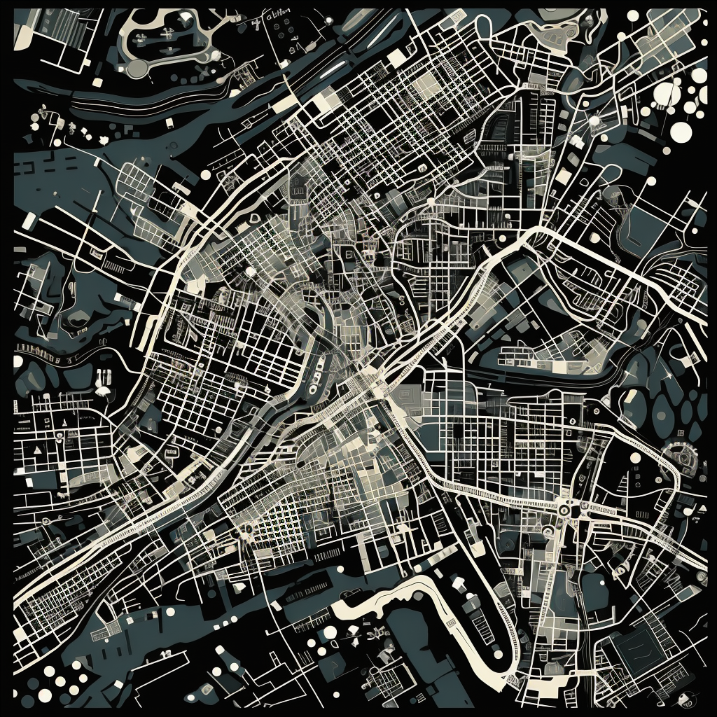 Sketchy vibe of Amsterdam's noire map