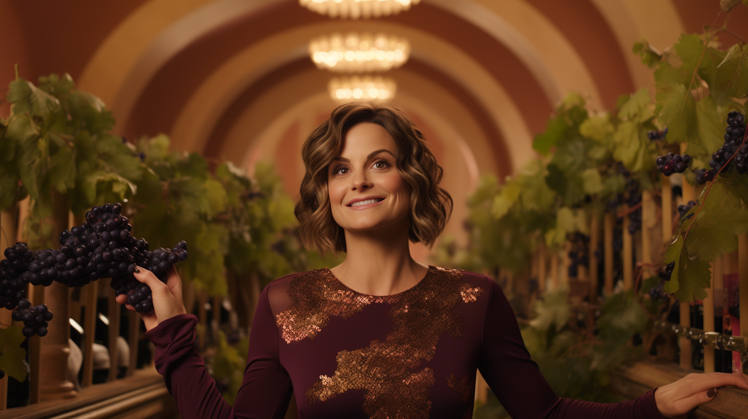 Amy Poehler as Tina Fey being pampered with grapes