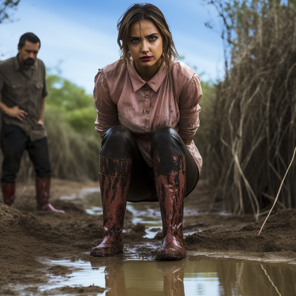 Gorgeous Ana De Armas with muddy legs