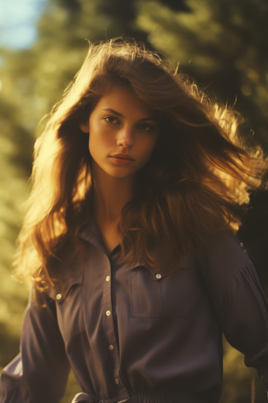 Vintage analog photography with grain film