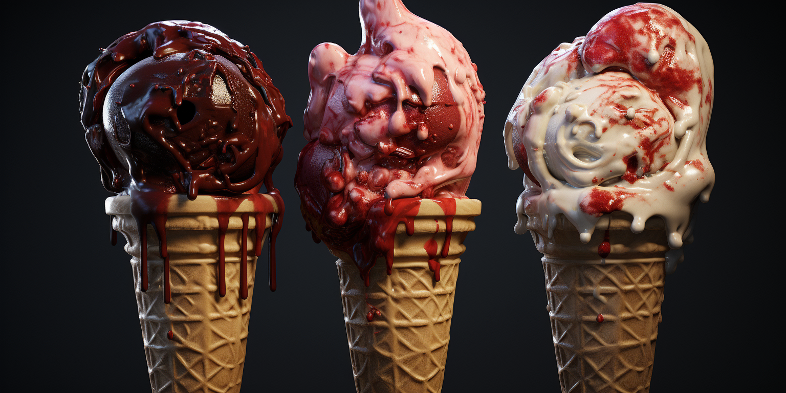 Anatomical Human Heart in Ice Cream Cone