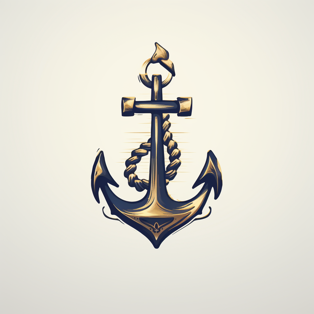 Modern anchor logo design