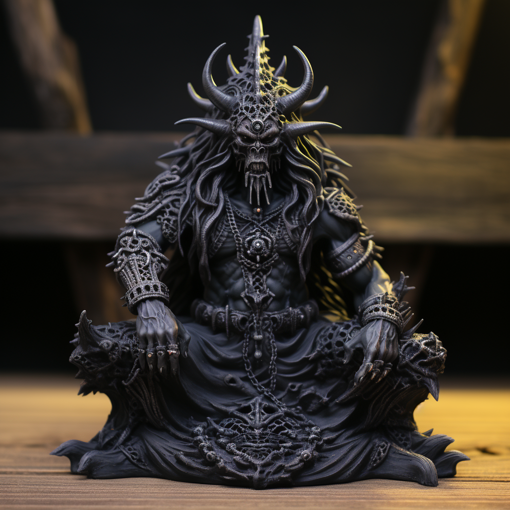 Dark Titan of Purgatory - Obsidian Statue