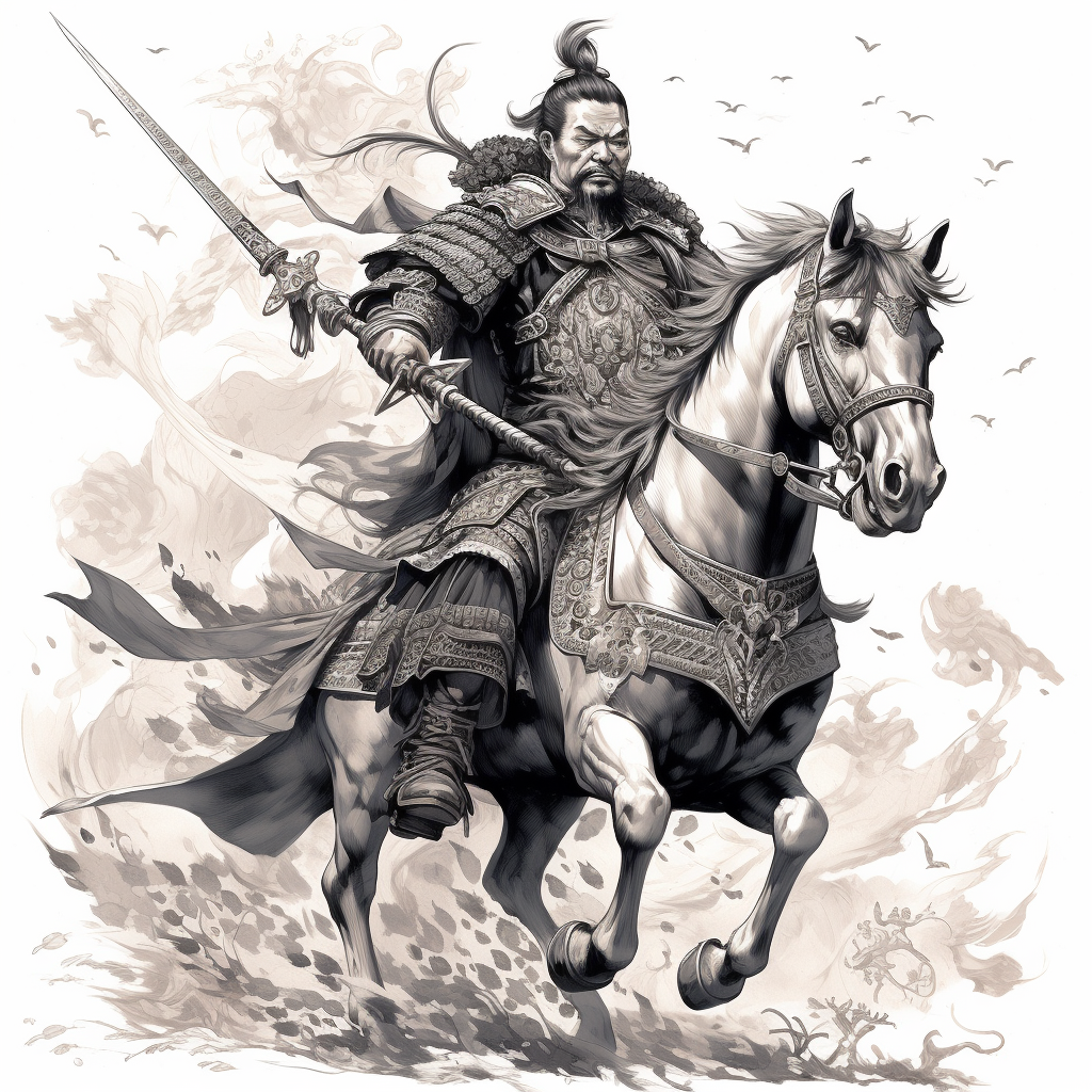 Ancient Chinese General with Spear