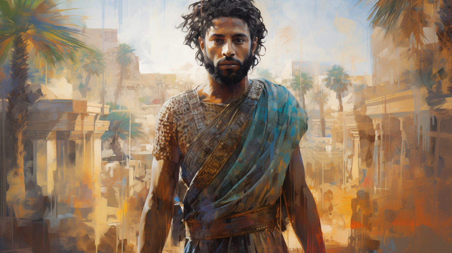 Painting of young Israelite man in Babylon