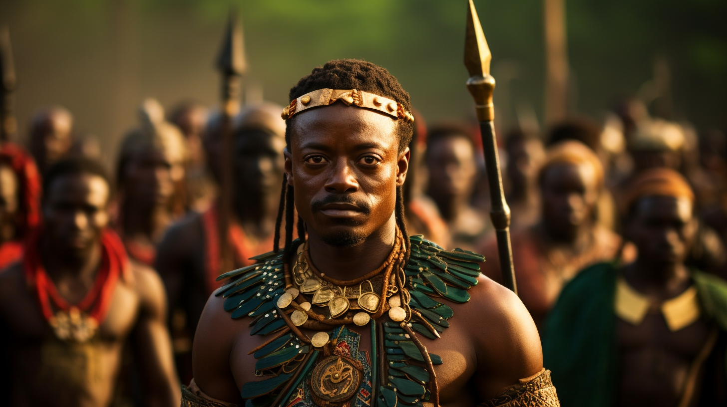 Impressive African warriors in battle