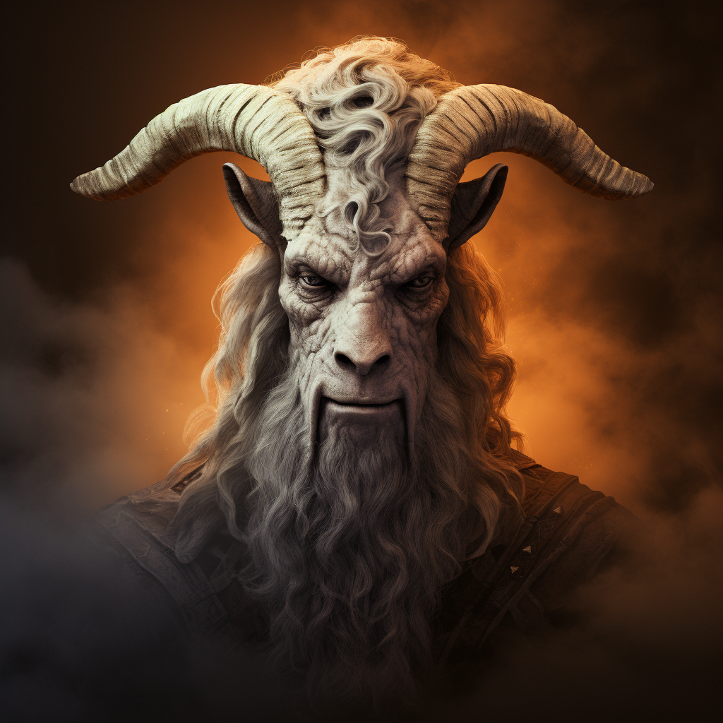 Half man half goat ancient god