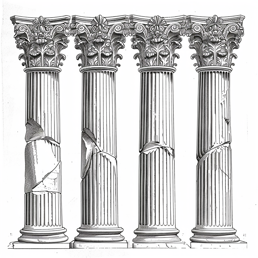 Ancient Greece Columns - Doric Ionic Corinthian