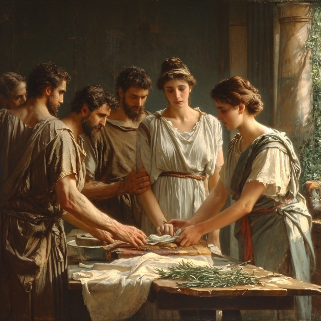 Ancient Greece Servants Woman Care