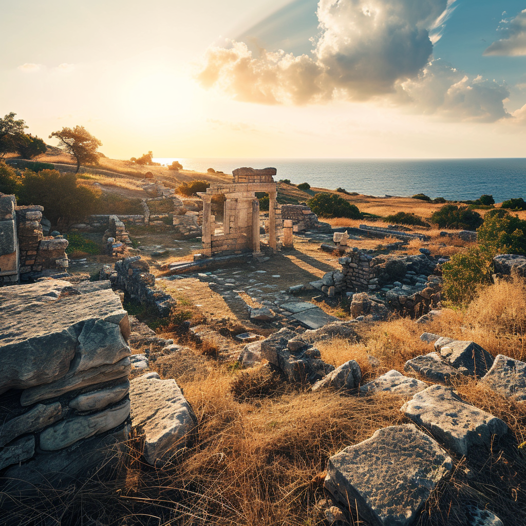 Ancient Greek City Hersonesos near the Black Sea Coast