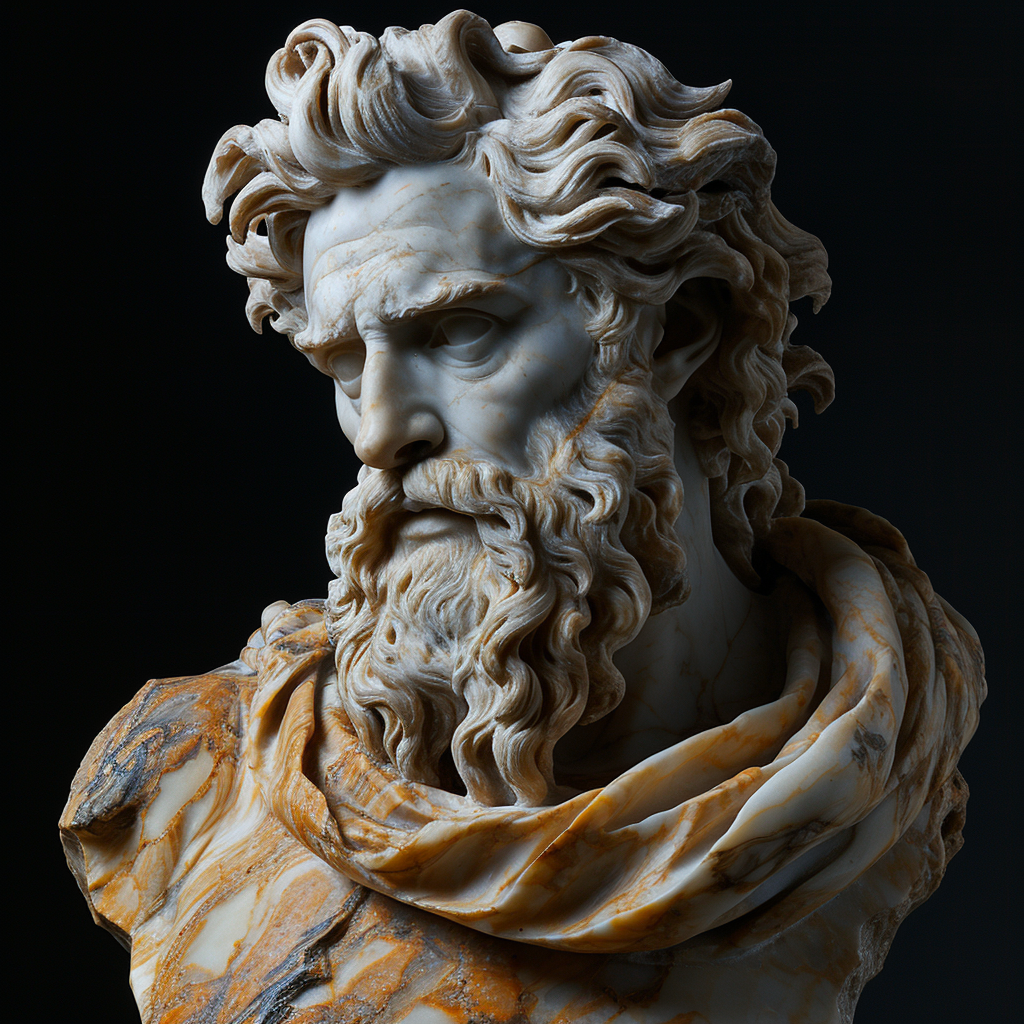 Ancient Greek marble statue of Zeus