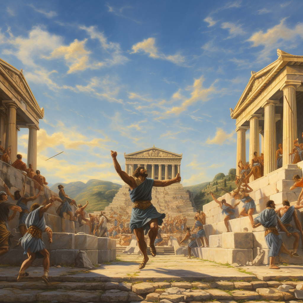 Ancient Greek Olympic Games in action