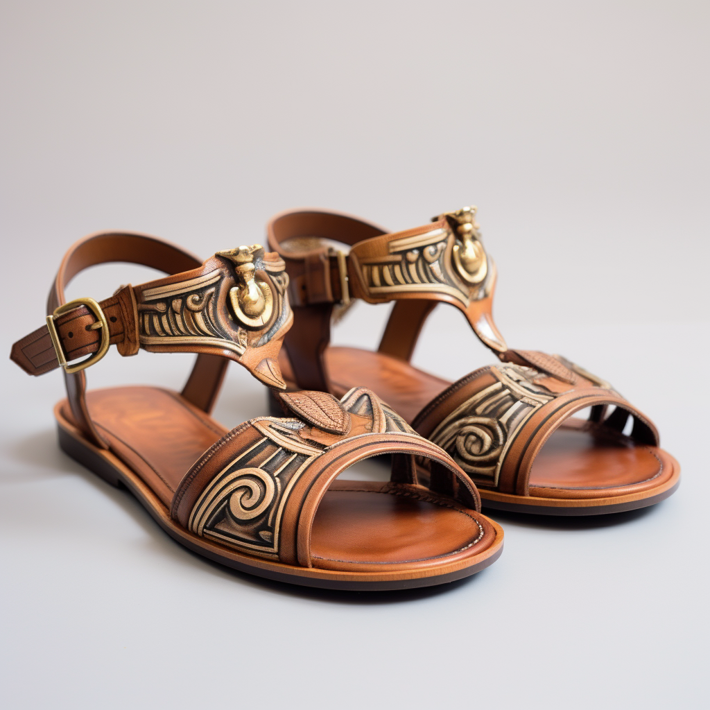 Pristine condition ancient Greek sandals