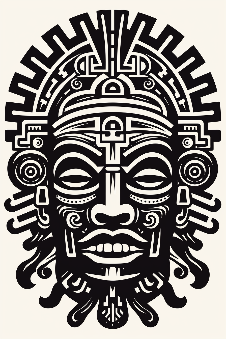 Ancient Mayan Flat Black Logo