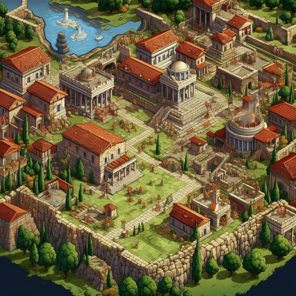 Pixelated Ancient Rome Adventure