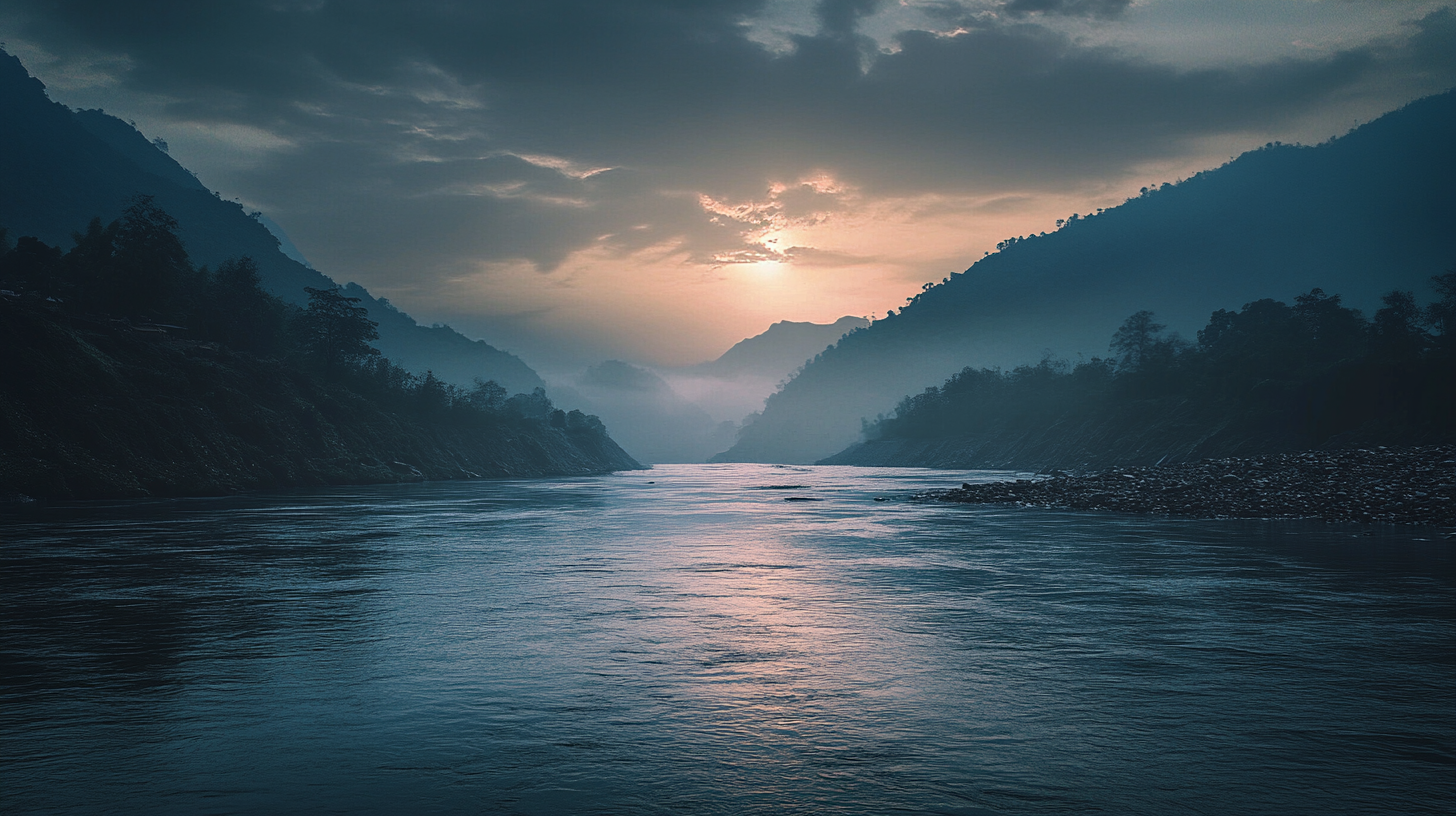 Gorgeous Saraswati River Landscape View