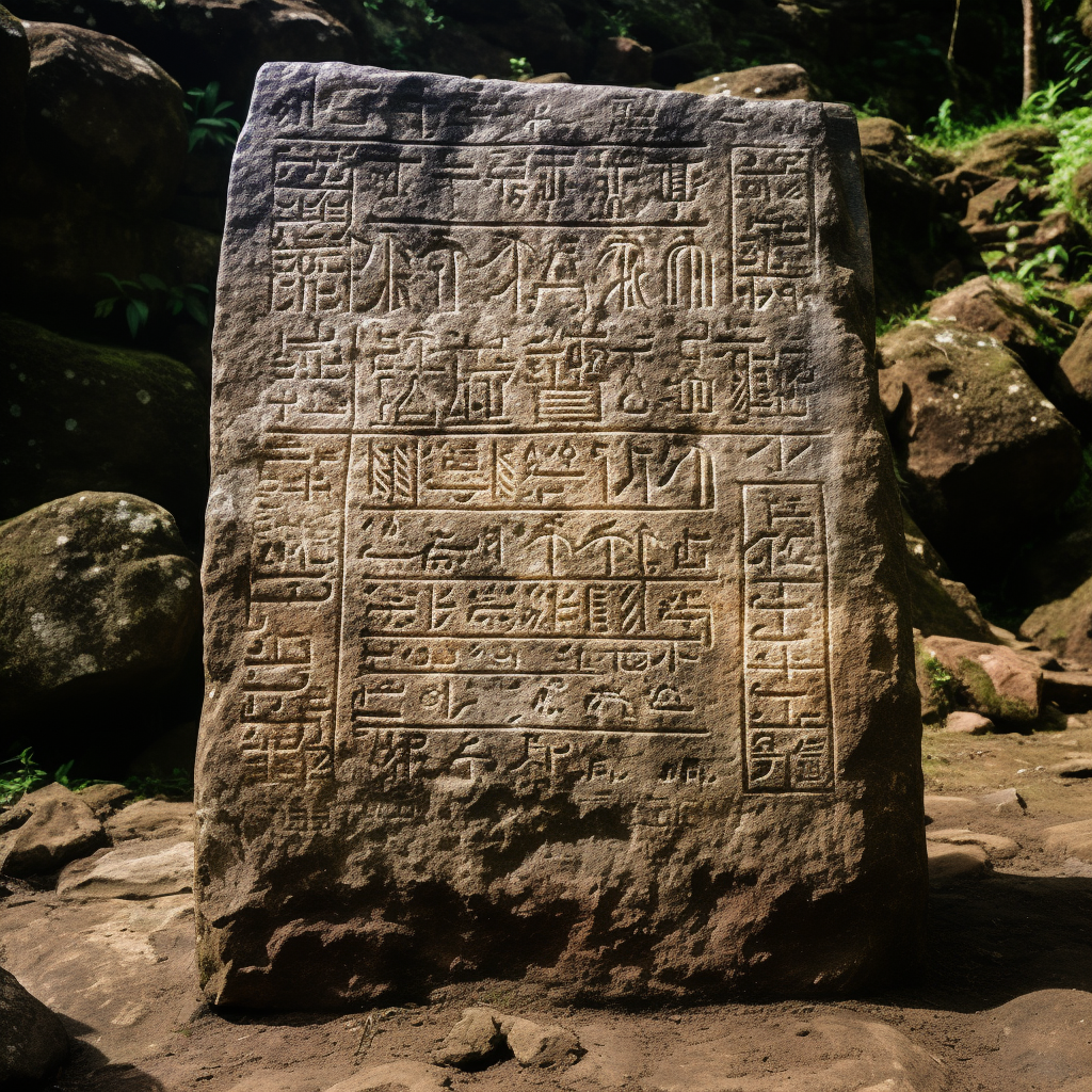 Stone Tablet with Code