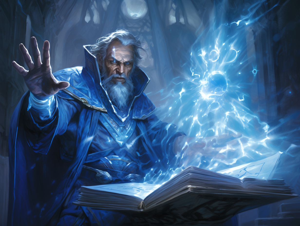 Cunning wizard countering magical spell