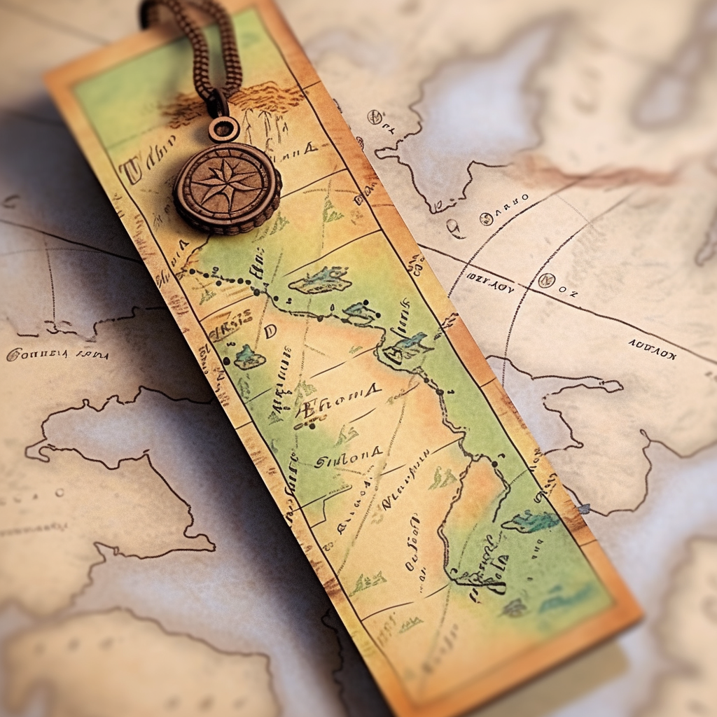 Caribbean map journal bookmark