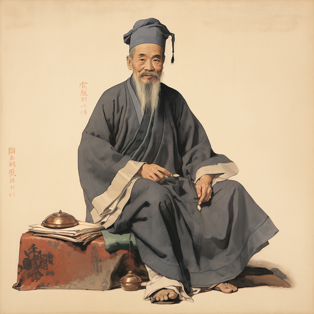 Kind and Wise Ancient Han Physician