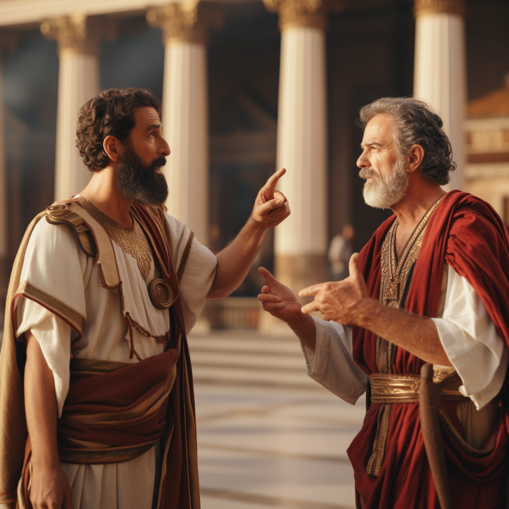 Hyper-realistic ancient Hebrew argument