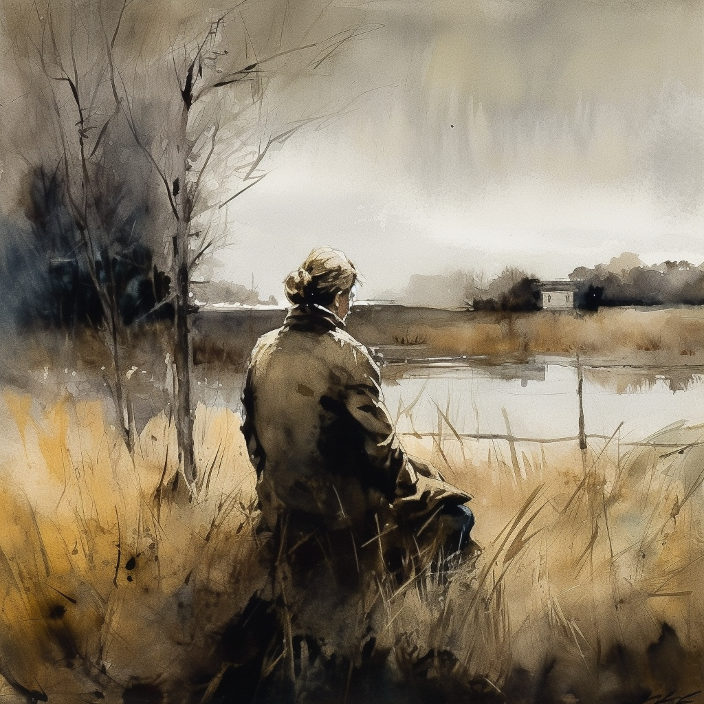 Andrew Wyeth style painting artwork