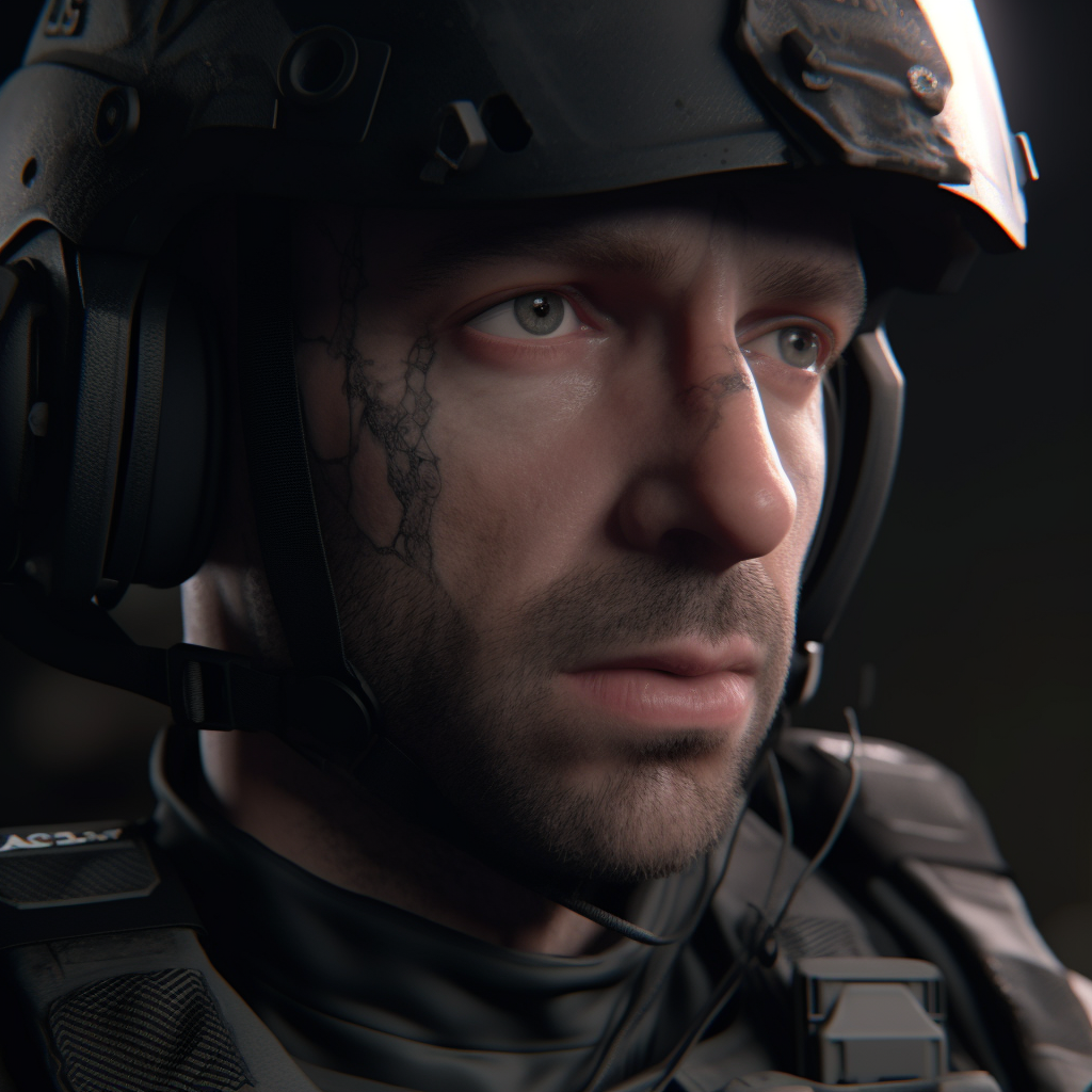 Close-up of Andrew Tate in special agent gear