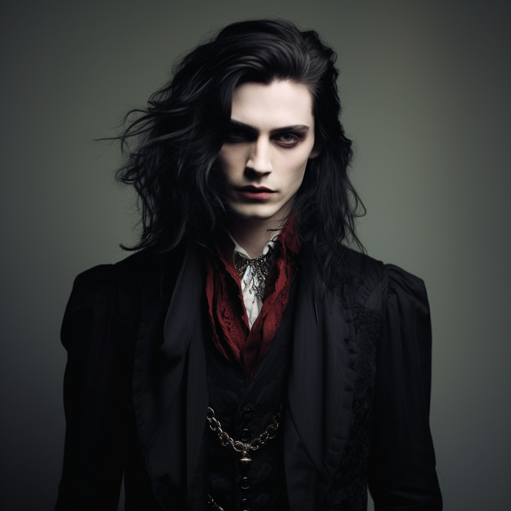 Mysterious and Seductive Androgynous Male Vampire