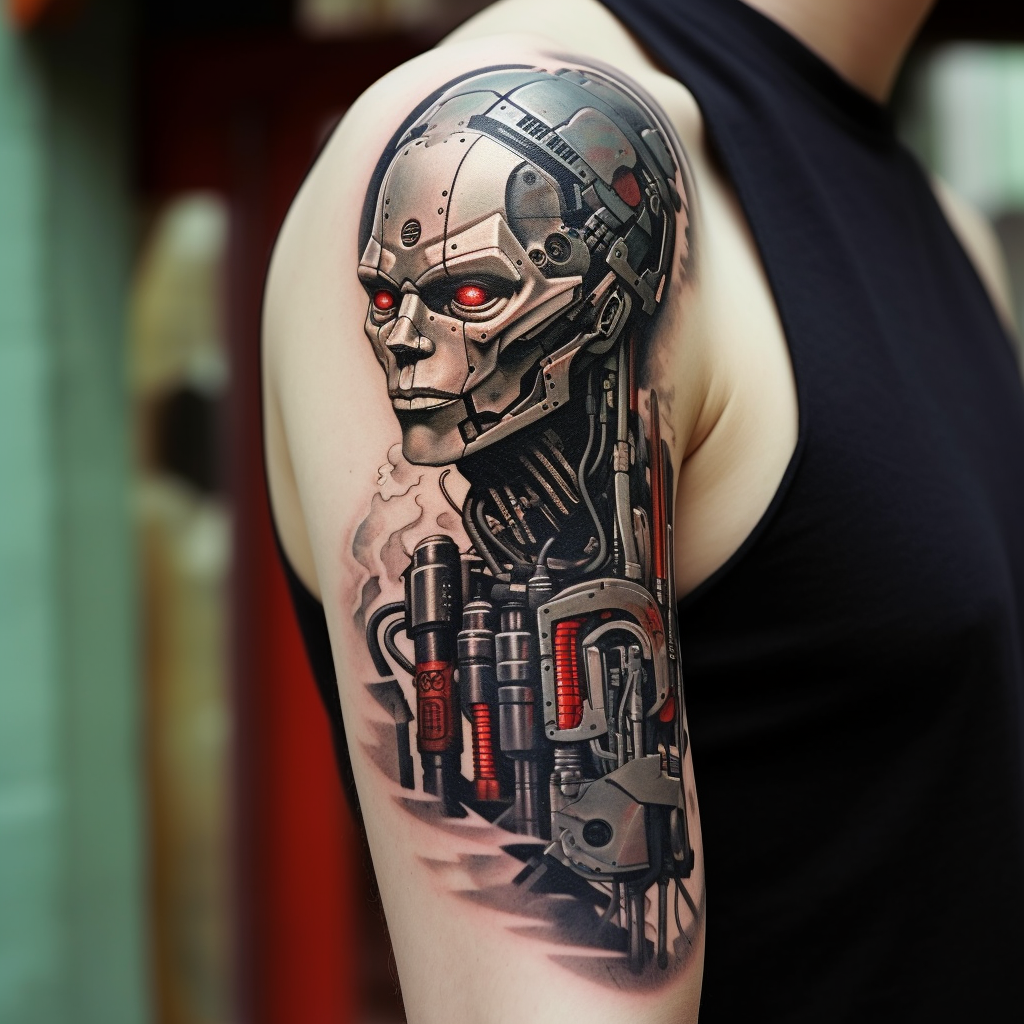 Android Arm Tattoo Design