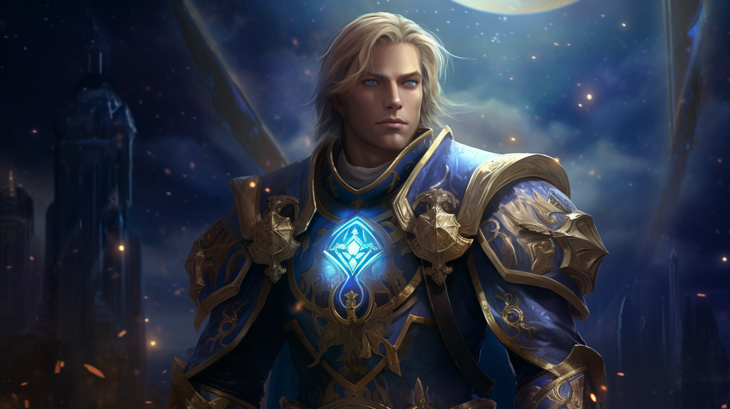 Anduin in the universe with stars