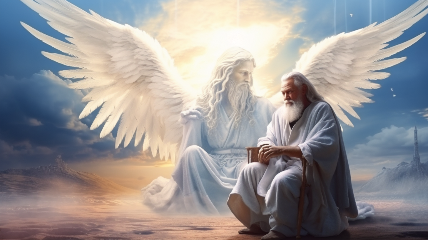 Angel and Wise Old Man Talking