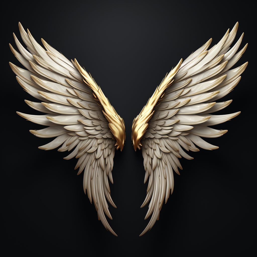 Beautiful angel wing icon