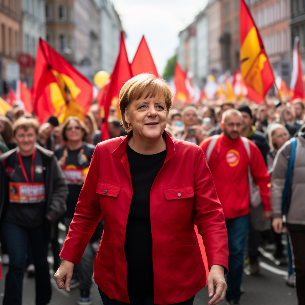 Angela Merkel fighting for teacher rights