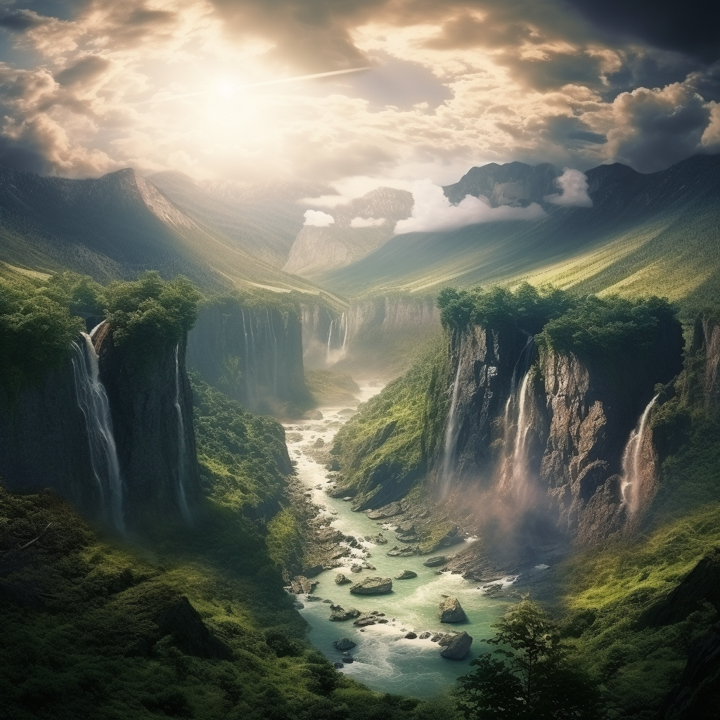 Angelic breathtaking scenery image