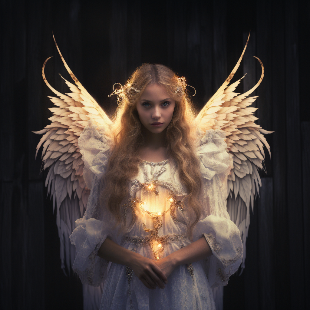 Angelic Women Luminous Wings