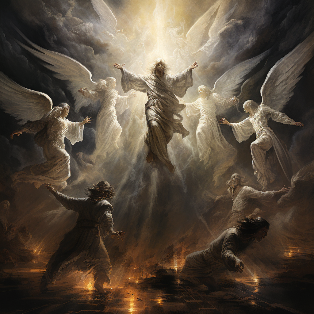 Heavenly angels as described by Ezekiel