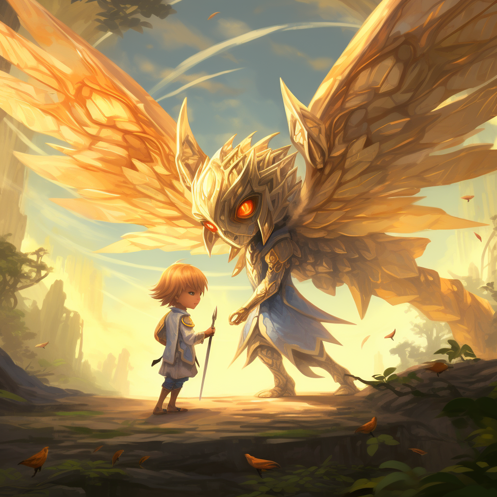 Angemon summoned by male pixie in action