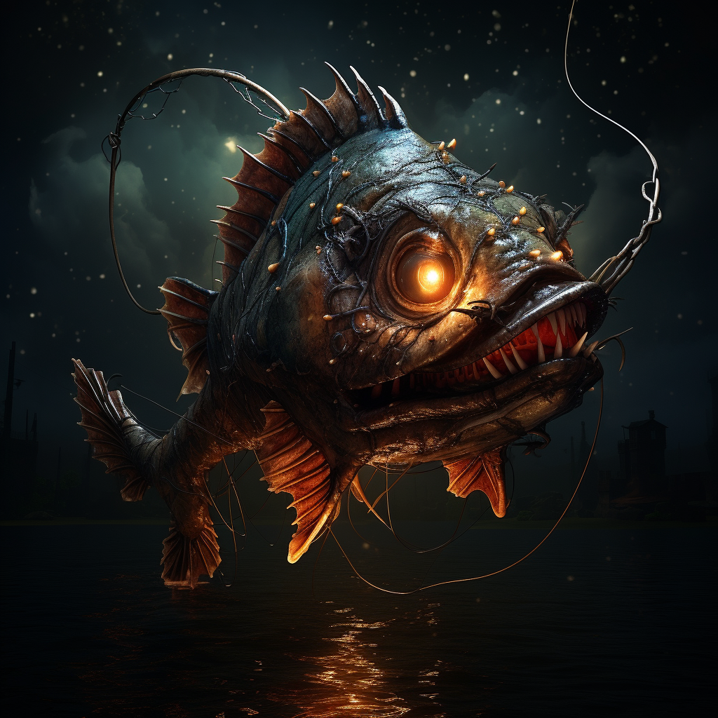 Fascinating Angler Fish in Deep Sea