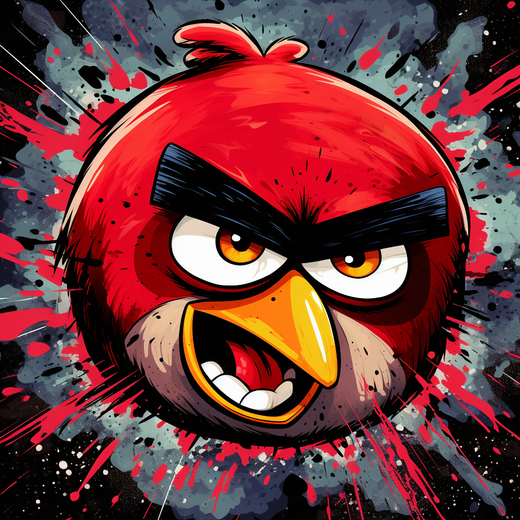 Colorful Angry Birds Pop Art