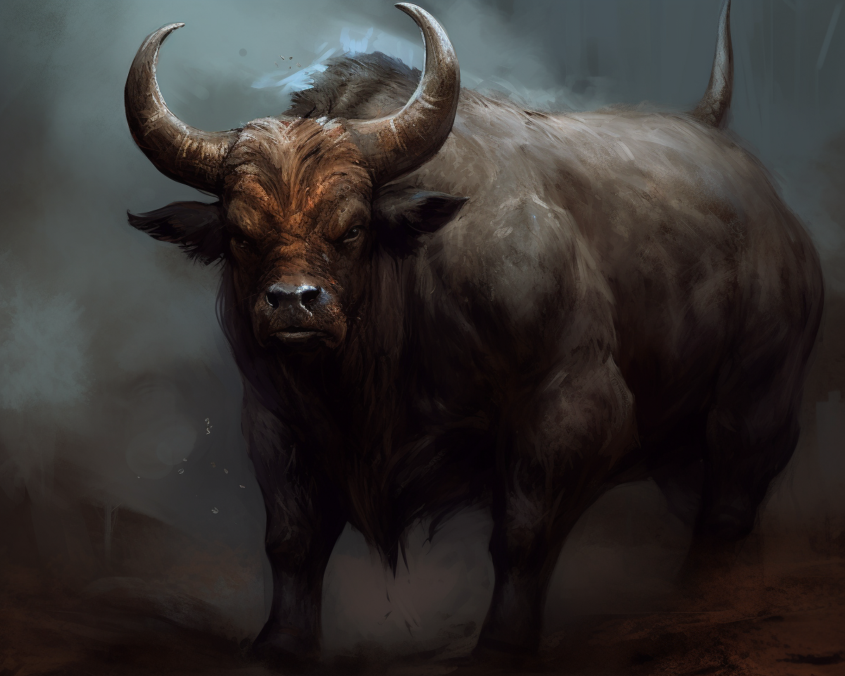 Angry bull monster concept art