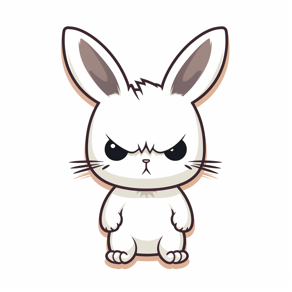 Angry Bunny Sanrio Cartoon Sticker