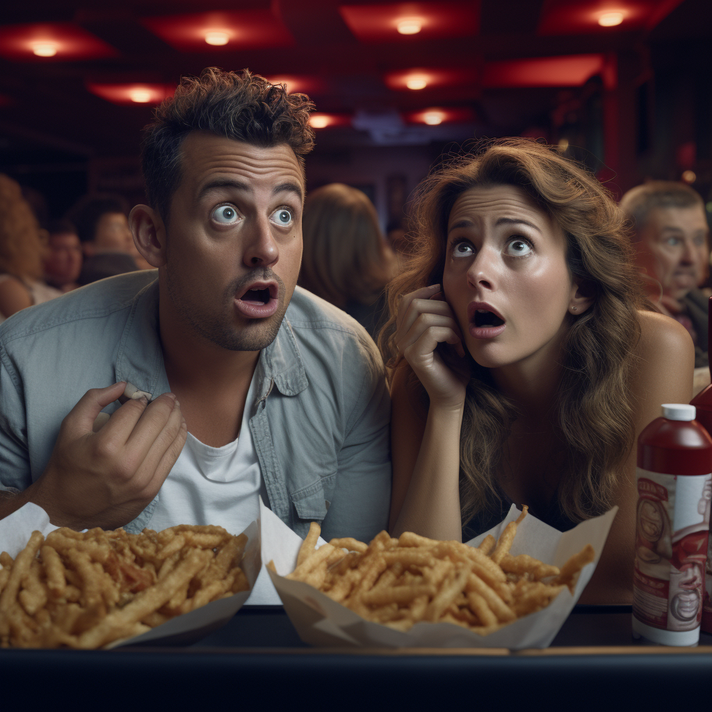 Angry Couple Arguing at Fast Food Restaurant