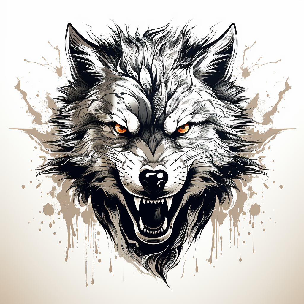 Angry coyote's face vector illustration logo